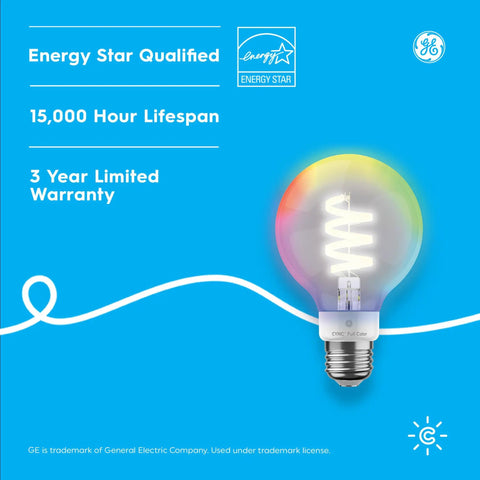 Color Changing Smart LED G25 Globe Bulbs 2 Pack 60W Equivalent RGB Mood Lighting For Home Decor App Controlled With Savant Alexa And Google Home Create Vibes Set Schedules Dim And Brighten For Parties Energy Star Qualified