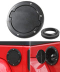 Jeep Wrangler 2007 2018 Gas Cap Fuel Door Cover No Locking Gas Tank Cover For JK JKU Rugged ABS on red Jeep exterior