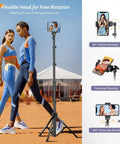Phone Tripod Kit With Wireless Remote for Smartphones and Cameras, 62 Inch Selfie Stick Tripod Stand with flexible head in desert