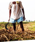 Heavy Duty Manganese Steel Garden Scythe With Long Handle For Weeding And Cultivation in use by a person in a field
