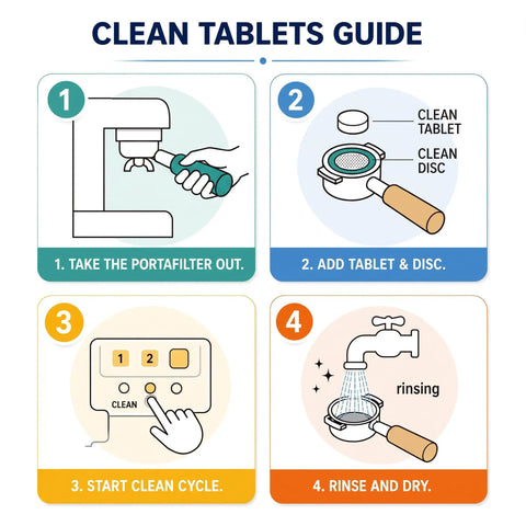 Six Month All In One Espresso Cleaning Kit For Ninja Luxe Cafe With Descaler Tablets Water Filter Inserts And Coffee Maker Cleaner Tablets For Comprehensive Coffee Machine Maintenance, clean tablets guide