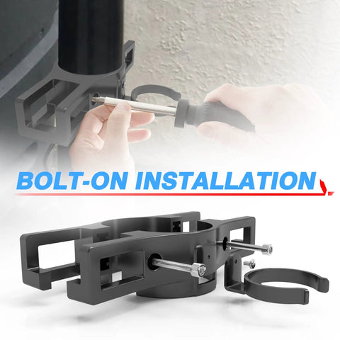 Heavy Duty Trailer Towing Organizer With Aluminum Chain Holder And 7 Way Plug Cover installation