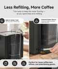 Hassle Free Semi Automatic Espresso Maker With Hands Free Milk Frother For Silky Lattes And Rich Cappuccinos Boasts Rapid Heat Up Custom temperature settings with built-in water tank and external source for coffee preparation.