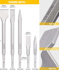 TGFTGF 17-Piece SDS-Plus rotary hammer drill bit set with carbide tips in storage case for concrete, brick and stone.
