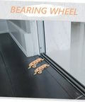 Killer Golden Sliding Door Roller Wheels 2 Pack Replacement Pulleys with smooth dual bearing design, installed on floor track.