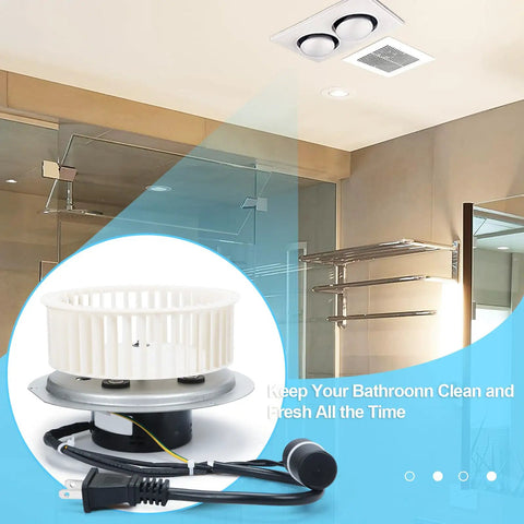 DIY Friendly 0695B000 Motor Assembly For QT80 Series Bathroom Exhaust Fans Replacement With Blower Wheel in modern bathroom