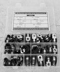 Stainless Steel Rubber Sleeve Cable Clamp Assortment Kit with 52 Pieces for Secure Wiring Management In Auto Home Marine And Industrial Settings To Stop Vibration And Abrasion, 304SS case