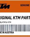 Label for Collar Screw M6x30 Hex Socket Head OEM Motorcycle Part Made in Austria Genuine KTM Part