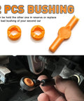 Gear Shift Bushing Kit For Armada Pathfinder Frontier Titan Xterra Infiniti QX56 QX80 Nissan Suzuki Equator Transmission Linkage Cable Bushing Repair Set 4 Pack 134193 349351LA0A 34935ZR00A installation with hand.