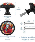 4 Piece Round Cabinet Knobs And Drawer Pulls Set For Home Kitchen And Bathroom Easy Install With Screws details diagram