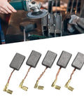 CB325 Carbon Brushes Replacement Set For Electric Motors And Angle Grinders 17x11x5mm 10 Pack shown with angle grinder
