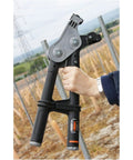 Person holding Torq Wire Tensioning Tool With Built In Gauge Tension Up To 880 Lbs in vineyard setting