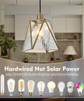 Copper Brass Pendant Light With Water Ripple Glass Lampshade, 10.2 Inch Geometric Pendant Lighting in kitchen setting.