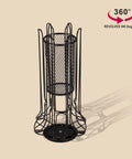 Nespresso Vertuo Pod Holder Carousel Stand 360 Degree Spinning Coffee Capsule Organizer For 60 Pods Black Countertop Storage Rack