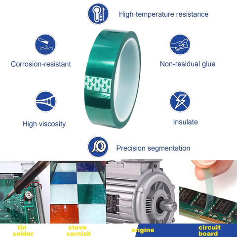 Heavy Duty 109 Piece Silicon Rubber Tapered Plug Assortment With Green PET Masking Tape For Powder Coating Painting Hydro Dipping And Media Blasting Protect Holes Like A Pro green PET tape roll
