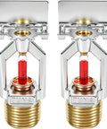 Top Shelf Sidewall Fire Sprinkler Head Two Pack FM Approved UL Listed CUL Verified, 1/2 Inch NPT brass sprinkler heads.