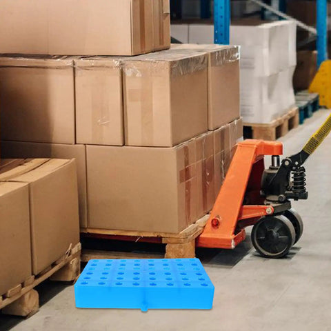 Ventilated Plastic Floor Riser Pallet With Raised Design And Forklift Friendly Structure For Warehouse And Supermarket Use, Lightweight Yet Heavy Duty