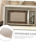 Microwave showing installed 10 Pack Microwave Waveguide Mica Sheets Heat Resistant Insulation Covers Fireproof Shield For Kitchen Use