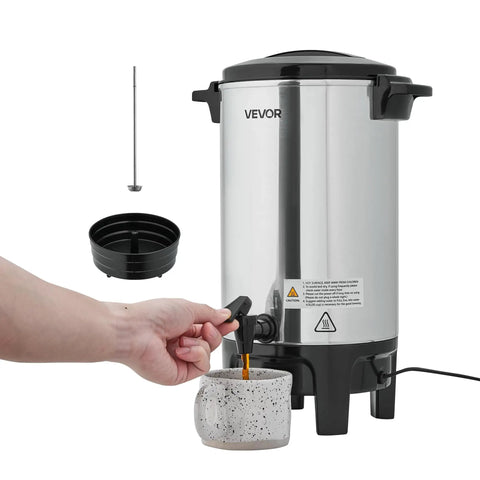 Big Batch Commercial Coffee Urn With Dripless Faucet 40 Cup 203 Oz Hot Beverage Dispenser 1090W Quick Brew Coffee Maker in use