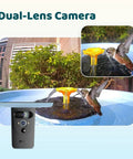Solar Powered Bird Bath Camera With Dual Lens For Wild Bird Watching Real Time Views And Auto Video Capture Motion Detection