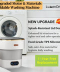 No Sweat Portable Washing Machine With Heavy Duty Spin Basket And 20 Liter Foldable Design, compact portable washing solution.