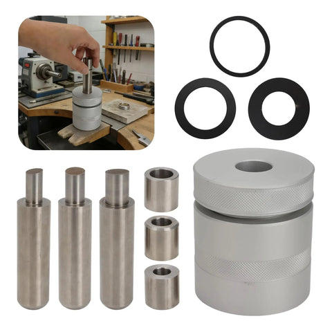 Pro-Grade Coin Ring Punch Kit And Die Set With 3/8-Inch, 7/16-Inch, And 1/2-Inch Punches for jewelry making and DIY projects