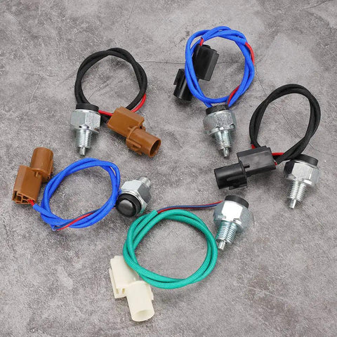 Five Switch Transfer Case Position Switch Set For Montero Pajero ABS Replacement Direct OEM Fit Easy OEM Style Upgrade That Restores Accurate Gearshift Position Sensing For High Center Differential Lock And Center Low Range. five switch transfer case sensor set with wiring connectors