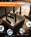 Universal 30 Ton Bearing and Bushing Press Fixture Kit with aluminum plate and bolts for hydraulic shop press support