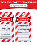 Lockout Tagout Kit For Electrical Safety Station Hasp Latch Circuit Breaker Tags And Safety Loto Locks With Nylon Ties