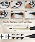 Negom Handheld Steam Cleaner High Pressure 2500W Portable Carpet & Grout Cleaner setup instructions with nozzle tools and water tank.