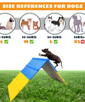 Dog Agility A Frame Training Equipment for Backyard Park and Home Yard Practice with size chart and dog jumping