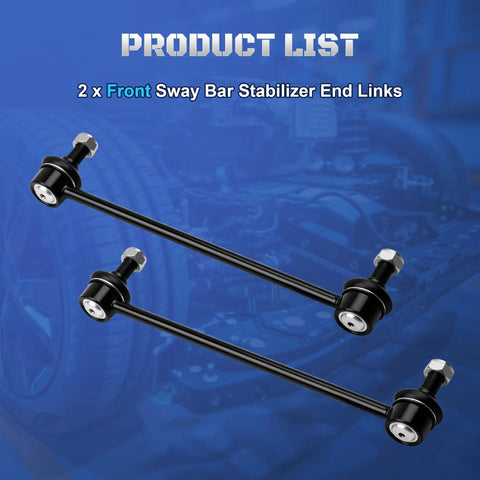 Two Pack Front Stabilizer Sway Bar End Links Replacement For Toyota Avalon 2013-2018, Camry 2007-2017, And Lexus ES300h ES350 2013-2018 Direct Fit Built Tough To Keep Your Ride Smooth. 2-pack black front sway bar end links