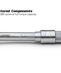 Industrial Torque Wrench 30 to 150 in-lbs, One Quarter Inch Drive, Matte Chrome Finish, knurled handle, 10,000 cycles accuracy
