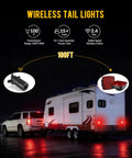Wireless Magnetic LED Trailer Lights Kit With 7 Pin Plug Rechargeable 12 To 24V Cordless Portable Square Tail Lights for RV