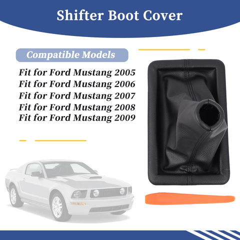 Shifter Boot Cover For Ford Mustang 2005 2009 Manual Transmission Gear Change Lever 8R3Z-7277-AA Replacement Easy Install