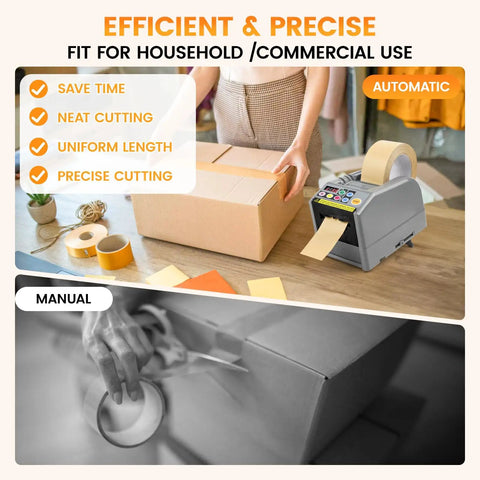 Automatic Tape Dispenser And Ribbon Cutting Machine Offering No Sweat Quick Precision Trimming Portability For Shipping Packing Schools And Retail Stores, cutting tape for a box.