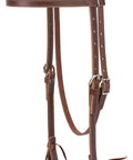 Latigo Leather Browband Headstall In Brown For Easy Bit Changes Soft And Supple Comfort With Durable Stitching And Classic Look