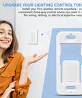 Woman smiling near Pico Remote Wall Plate Brackets 4 Pack Snap In Installation Durable Wall Mount Compatible With Pico Remote display