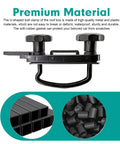 Roof Box U-Bolt Clamp Set For Roof Rack, beefed-up metal cargo carrier bolt kit with lock nuts, black mounting bracket