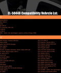 GM TPMS Relearn Tool For Tire Sensor Activation EL-50448 compatibility chart for various 2011 and 2012 vehicles.