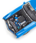 Top view of engine detailing in 1970 Ford Torino Cobra Model Car Kit 1:25 Scale 128 Piece Skill Level 4 Featuring Big Block 429 Cobra Jet V8