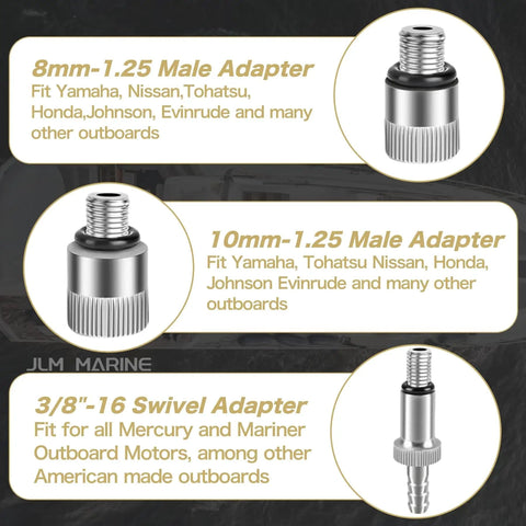 Lower Unit Gear Lube Pump Kit With Swivel And Three Eighths Inch Eight Millimeter And Ten Millimeter Adapters displayed