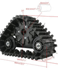 Close-up of 32 Inch Rear Wheel Axle Shaft Assembly For Go Kart Buggy Quad UTV ATV Snowmobiles with durable snow tracks