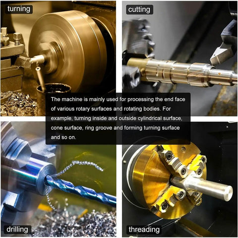 Xoiasth Mini Metal Lathe Machine 900W Brushless Motor Variable Speed 50-2500 RPM Precision Bench Lathe for turning, cutting, drilling, and threading.