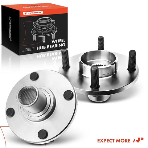 Front Wheel Bearing And Hub Assembly For Ford Focus 2000 To 2011 With 5-Lug, Front Left And Right Fit, Pre-Greased, Low Noise Replacement