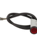 Beefy Incandescent Red Indicator Light For Control Panels 14V With Six Inch Lead Wires Five Sixteenth Inch Bulb Size shown unassembled