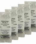 Kickstart Your Garage Projects With These Slick Aluminum Machine Screws Featherweight Aircraft Grade Hardware Grips Tight For Auto Repair And DIY Builds Without Adding Unnecessary Weight To Daily Haul: 1/4"-20 x 1" aluminum round head combo screws in packaging.
