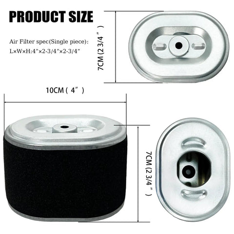 Honda GX Air Filter 2 Pack 17210 ZE1 505 Replacement dimensions and design for GX160 GX200 GX140 engines