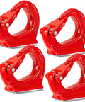4 Pack Weld On Hooks For Heavy Lifting, Alloy Steel 2 Ton Lifting Hooks For Wrecker Crane Rigging, 4400 Lb Working Load Limit, Red