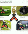 Image of two-way connector from 230-Foot All-In-One Drip Irrigation Kit With One Half Inch And One Quarter Inch Quick Connect Tubing.